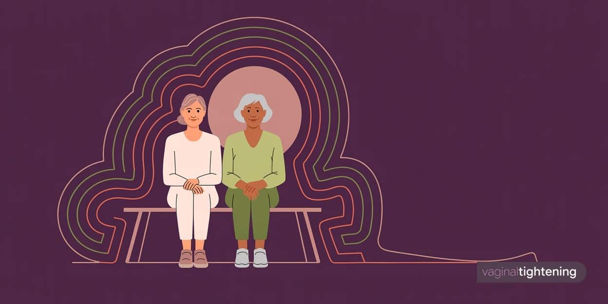 A younger and older woman sitting together